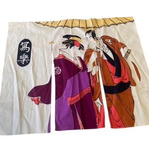 Japanese curtain for doorway